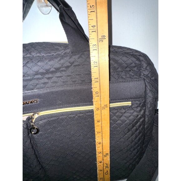 Bagsmart Quilted Laptop Bag 15" Black Nylon & Polyester Adjustable Strap - Picture 8 of 8